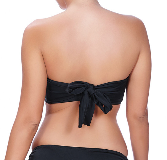 tie back bandeau bikini top