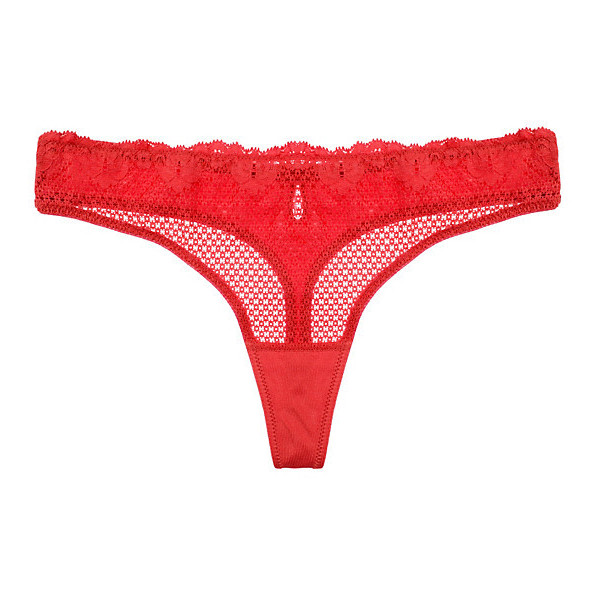 Timpa ‘Duet’ Lace Thong (Chinese Red)~ 615700 - Knickers of Hyde Park