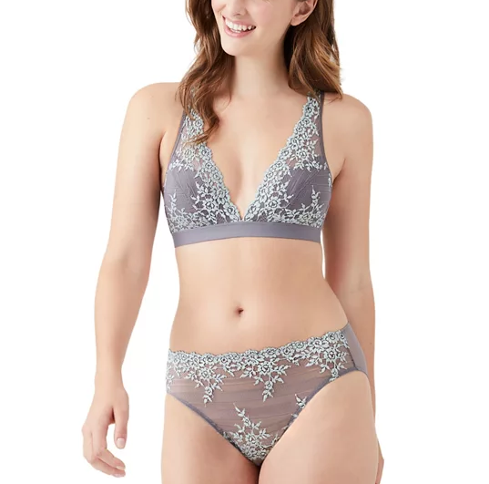 Wacoal 'Embrace Lace' Bralette and Bikini (Satellite/Hushed Green) -  Knickers of Hyde Park